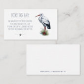 コウノトリ赤ちゃんシャワーベビー エンクロージャーカード (正面/裏面)