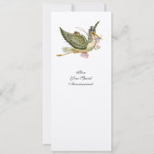 コウノトリ赤ちゃんシャワー感じ紙 招待状 (裏面)