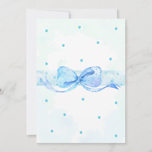 コウノトリ赤ちゃんシャワー招待キリンパーティー招待状 招待状 (裏面)