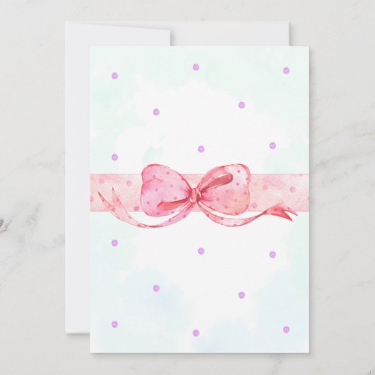 コウノトリ赤ちゃんシャワー招待キリンパーティー招待状 招待状 (裏面)