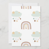 コウノトリ赤ちゃんシャワー招待状 – 女の子 招待状 (裏面)