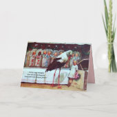 コウノトリ赤ちゃんシャワー新生児ピンク 招待状 (裏面)