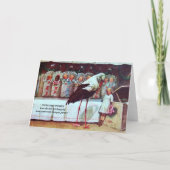 コウノトリ赤ちゃんシャワー新生児中立 カード (裏面)