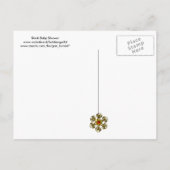 コウノトリ赤ちゃんシャワー新生児 インビテーションポストカード (裏面)