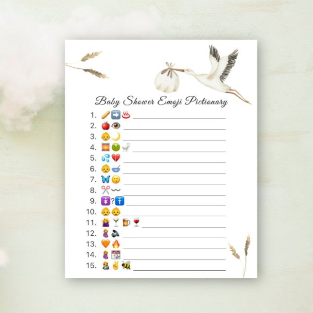 コウノトリ赤ちゃんシャワー絵文字ゲーム (クリエイターアップロード済み)