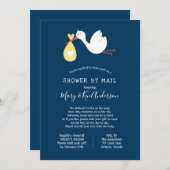 コウノトリ赤ちゃんシャワー(メール) 招待状 (正面/裏面)