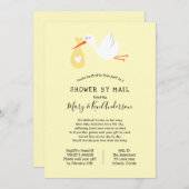 コウノトリ赤ちゃんシャワー（メール） 招待状 (正面/裏面)