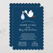 コウノトリ赤ちゃんシャワー（メール） 招待状 (正面/裏面)