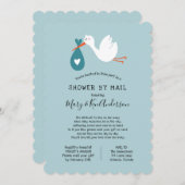 コウノトリ赤ちゃんシャワー（メール） 招待状 (正面/裏面)