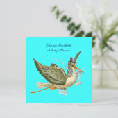 コウノトリ赤ちゃんシャワー 招待状 (スタンド正面)