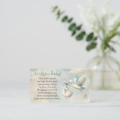 コウノトリ赤ちゃんシャワーOhボーイブックベビーカード エンクロージャーカード (スタンド正面)