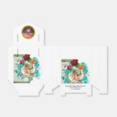 コウノトリ赤ちゃん女の子シャワーピンク宝石モノグラムホワイト フェイバーボックス (折り畳みなし)