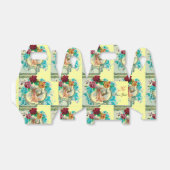 コウノトリ赤ちゃん女の子シャワーモノグラムイエロー フェイバーボックス (折り畳みなし)