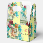 コウノトリ赤ちゃん女の子シャワーモノグラムイエロー フェイバーボックス (オープン)