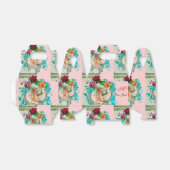 コウノトリ赤ちゃん女の子シャワーモノグラムピンク フェイバーボックス (折り畳みなし)