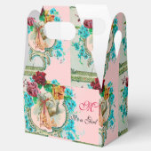 コウノトリ赤ちゃん女の子シャワーモノグラムピンク フェイバーボックス (オープン)