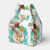 コウノトリ赤ちゃん女の子シャワーモノグラムホワイト フェイバーボックス (裏面サイド)