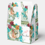 コウノトリ赤ちゃん女の子シャワーモノグラムホワイト フェイバーボックス (オープン)