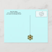 コウノトリ赤ちゃん女の子シャワー2 インビテーションポストカード (裏面)