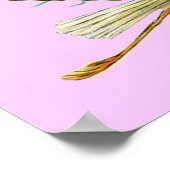 コウノトリ赤ちゃん女の子シャワー，クリーム ポスター (角)