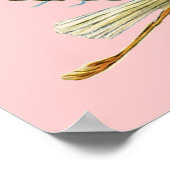 コウノトリ赤ちゃん女の子シャワー,クリーム ポスター (角)