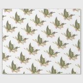 コウノトリ赤ちゃん女の子シャワー、ピンク白 ラッピングペーパー (フラット)