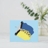 コウノトリ運アナ国旗 ポストカード (スタンド正面)