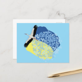 コウノトリ運アナ国旗 ポストカード