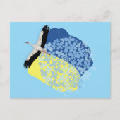 コウノトリ運アナ国旗 ポストカード (正面)