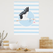 コウノトリ配達医務室かわいいポスターOBGYN ポスター (キッチン)