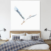コウノトリ飛んでいる キャンバスプリント (インサイチュ (寝室))