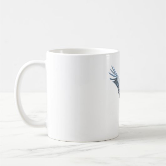 コウノトリ飛んでいる コーヒーマグカップ (左)