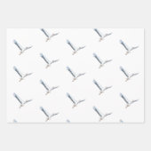 コウノトリ飛んでいる ラッピングペーパーシート (正面3)