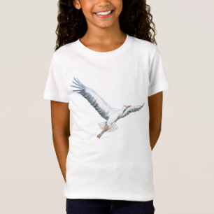 コウノトリ飛んでいる Tシャツ