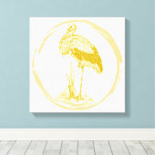 コウノトリ キャンバスプリント (インサイチュ (ウッドフロア))