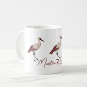 コウノトリ コーヒーマグカップ (正面左)