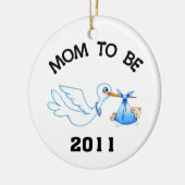 コウノトリ セラミックオーナメント (左)