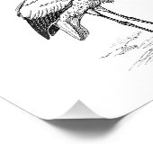 コウノトリ フォトプリント            (角)