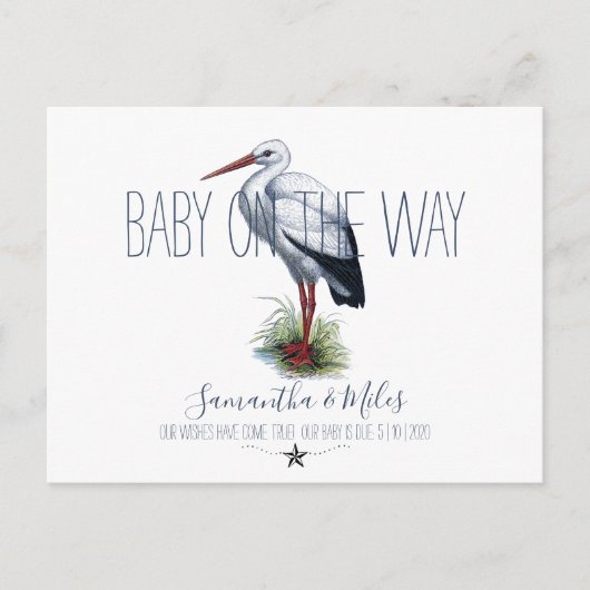 コウノトリ 案内ポストカード (正面)