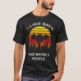 コウモリが好きで、たぶん3人 コウモリ Tシャツ