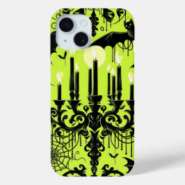 コウモリとキャンドル iPhone 15ケース