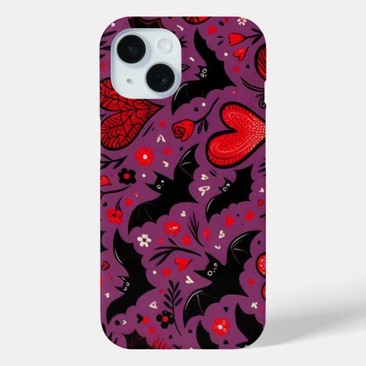 コウモリとハート Case-Mate iPhoneケース (裏面)