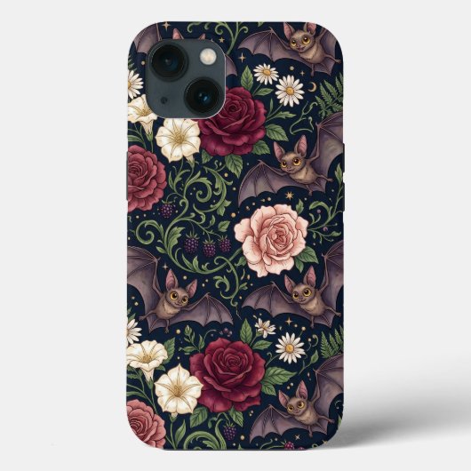 コウモリとバラのゴシックiPhone 13ケース Case-Mate iPhoneケース (裏面)