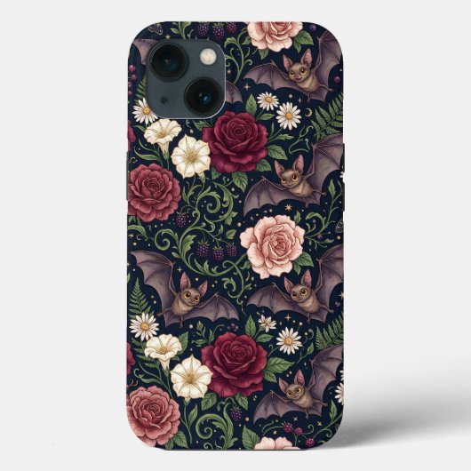 コウモリとバラのゴシックiPhone 13ケース Case-Mate iPhoneケース (裏面)
