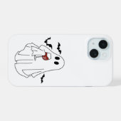 コウモリと戯れるほろ酔いガイコツ - ハロウィーン ワイン好きのためのケース iPhone 15ケース (裏面横)