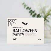 コウモリのハロウィンパーティー招待状 招待状 (スタンド正面)