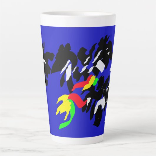 コウモリの秋 カフェラテマグ (正面)