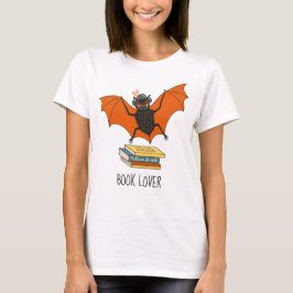コウモリを読む | 本に囲まれた気まぐれな図書館員 Tシャツ