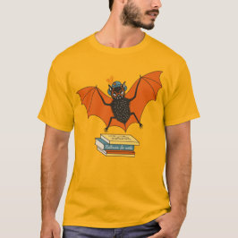 コウモリを読む | 本に囲まれた気まぐれな図書館員 Tシャツ