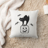 コウモリ ネコ かぼちゃ ハロウィン クッション (ブランケット)